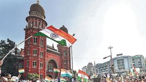 People protest against the Citizenship Amendment Act (CAA), in Chennai on Friday.(PTI) People protest against the Citizenship Amendment Act (CAA), in Chennai on Friday.(PTI)