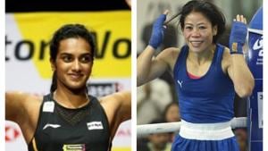 PV Sindhu (L) and Mary Kom (R).(Reuters/HT Photo) PV Sindhu (L) and Mary Kom (R).(Reuters/HT Photo)