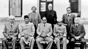 A photo of the drafting committee of the Constituent Assembly with its chairman BR Ambedkar in the centre.(Alamy Photo) A photo of the drafting committee of the Constituent Assembly with its chairman BR Ambedkar in the centre.(Alamy Photo)