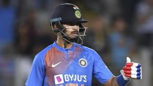 India's Shreyas Iyer during the Twenty/20 cricket international between India and New Zealand in Auckland, New Zealand, Friday, Jan. 24, 2020.(AP) India's Shreyas Iyer during the Twenty/20 cricket international between India and New Zealand in Auckland, New Zealand, Friday, Jan. 24, 2020.(AP)