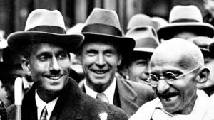 Indian political and spiritual leader Mahatma Gandhi with GD Birla at Boulogne station on the way to England to attend the Round Table Conference as the representative of the Indian Nationals.(HT Archives/ Getty Images) Indian political and spiritual leader Mahatma Gandhi with GD Birla at Boulogne station on the way to England to attend the Round Table Conference as the representative of the Indian Nationals.(HT Archives/ Getty Images)