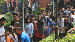 ABVP candidates have been elected on five out of 11 seats in the student council elections of Central University of Gujarat. (Representational image)(HT file) ABVP candidates have been elected on five out of 11 seats in the student council elections of Central University of Gujarat. (Representational image)(HT file)
