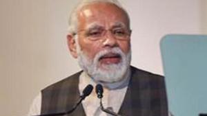 Kolkata: Prime Minister Narendra Modi addresses at restored 'Old Currency Building' during inauguration of 'Ghare-Baire'- an exhibition of art, in Kolkata, Saturday, Jan. 11, 2020. (PTI Photo/Swapan Mahapatra)(PTI1_11_2020_000171B)(PTI) Kolkata: Prime Minister Narendra Modi addresses at restored 'Old Currency Building' during inauguration of 'Ghare-Baire'- an exhibition of art, in Kolkata, Saturday, Jan. 11, 2020. (PTI Photo/Swapan Mahapatra)(PTI1_11_2020_000171B)(PTI)