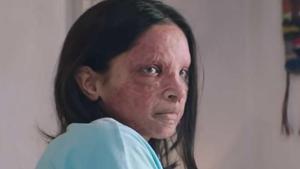 Deepika Padukone in a still from Chhapaak. Deepika Padukone in a still from Chhapaak.