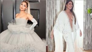 Grammy Awards 2020: White was a big trend, along with strapless gowns and super-long glittering nails at Grammys red carpet.(Instagram) Grammy Awards 2020: White was a big trend, along with strapless gowns and super-long glittering nails at Grammys red carpet.(Instagram)