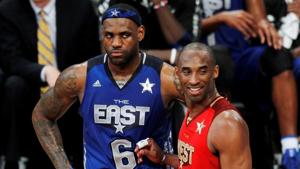 A file photo of LeBron James and Kobe Bryant.(REUTERS) A file photo of LeBron James and Kobe Bryant.(REUTERS)