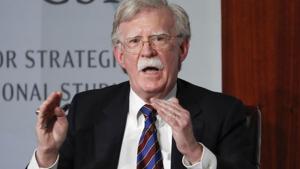 Former National Security Adviser John Bolton has said in an upcoming book that the President had told him aid to Ukraine was tied to its officials investigating his political rivals.(AP PHOTO.)