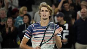 Alexander Zverev celebrates after his match against Russia's Andrei Rublev.(REUTERS) Alexander Zverev celebrates after his match against Russia's Andrei Rublev.(REUTERS)