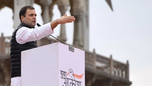 Rahul Gandhi at the “Yuva Aakrosh Rally (youth anger)” in Rajasthan’s capital Jaipur on Jan 28, 2020.(Photo @INCIndia) Rahul Gandhi at the “Yuva Aakrosh Rally (youth anger)” in Rajasthan’s capital Jaipur on Jan 28, 2020.(Photo @INCIndia)