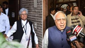 Jaising and Sibal have refuted the charges claims by Enforcement Directorate of taking money from PFI.(Photo: Hindustan Times) Jaising and Sibal have refuted the charges claims by Enforcement Directorate of taking money from PFI.(Photo: Hindustan Times)