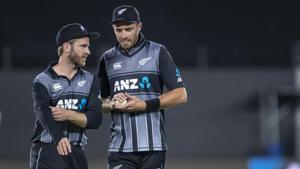 New Zealand's Kane Williamson, left, and Tim Southee(AP) New Zealand's Kane Williamson, left, and Tim Southee(AP)