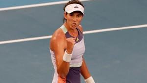 Spain's Garbine Muguruza celebrates after her match against Ukraine's Elina Svitolina.(REUTERS) Spain's Garbine Muguruza celebrates after her match against Ukraine's Elina Svitolina.(REUTERS)