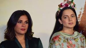 Kangana Ranaut and Richa Chaddha at a press conference to promote Panga.(IANS) Kangana Ranaut and Richa Chaddha at a press conference to promote Panga.(IANS)