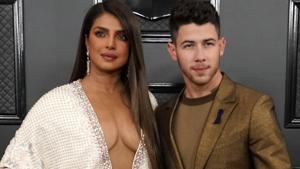 Priyanka Chopra and Nick Jonas at the 62nd Grammy Awards.(REUTERS)
