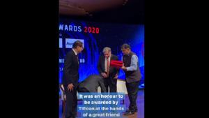 Narayana Murthy was on stage to honour Ratan Tata with the Lifetime Achievement Award.(Instagram/@ratantata) Narayana Murthy was on stage to honour Ratan Tata with the Lifetime Achievement Award.(Instagram/@ratantata)