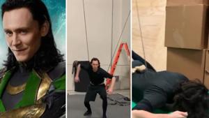 (Right) Tom Hiddleston as Loki in Avengers: Endgame (left) in a still from prep video.(Instagram) (Right) Tom Hiddleston as Loki in Avengers: Endgame (left) in a still from prep video.(Instagram)