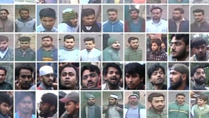 A grab of the photos of Jamia Nagar violence suspects shared by the Delhi Police. A grab of the photos of Jamia Nagar violence suspects shared by the Delhi Police.