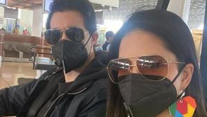 Sunny Leone shared a picture with her husband Daniel Weber, where both can be seen wearing masks.(Instagram) Sunny Leone shared a picture with her husband Daniel Weber, where both can be seen wearing masks.(Instagram)