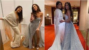 Priyanka Chopra channelling some princess vibes with Danielle Jonas. Priyanka Chopra channelling some princess vibes with Danielle Jonas.