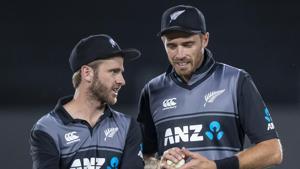 New Zealand's Kane Williamson, left, and Tim Southee.(AP) New Zealand's Kane Williamson, left, and Tim Southee.(AP)
