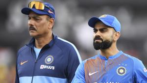 File image: India coach Ravi Shastri, left, and captain Virat Kohli.(AP) File image: India coach Ravi Shastri, left, and captain Virat Kohli.(AP)