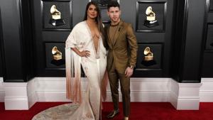 Priyanka Chopra and Nick Jonas at Grammys 2020.(REUTERS/Mike Blake) Priyanka Chopra and Nick Jonas at Grammys 2020.(REUTERS/Mike Blake)