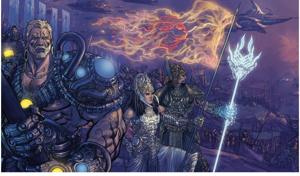 A still from the motion comic, 18 Days: The Mahabharata. The aim, say comic book and film companies, is to offer their content, its identity intact, to an audience that would not otherwise encounter their titles.(Graphic India) A still from the motion comic, 18 Days: The Mahabharata. The aim, say comic book and film companies, is to offer their content, its identity intact, to an audience that would not otherwise encounter their titles.(Graphic India)