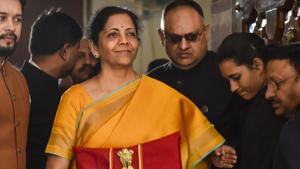 On February 1, the finance minister stood up in Parliament to give the nation a three-hour lecture on India’s prosperity in the “Sindhu Saraswati” civilisation(PTI) On February 1, the finance minister stood up in Parliament to give the nation a three-hour lecture on India’s prosperity in the “Sindhu Saraswati” civilisation(PTI)