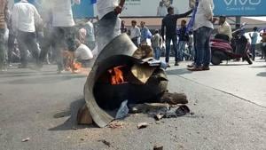 Protests broke out in Pune on Jan 2018.(HT Photo) Protests broke out in Pune on Jan 2018.(HT Photo)