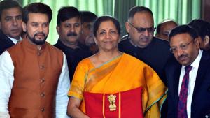 Finance Minister Nirmala Sitharaman and Minister of State for Finance Anurag Thakur(ANI) Finance Minister Nirmala Sitharaman and Minister of State for Finance Anurag Thakur(ANI)