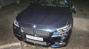 The impounded BMW car that was being driven by Uday Bhatia, 21.(HT Photo)