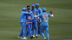 Indian U19 cricketers during a match in the ICC U19 Cricket World Cup.(Getty Images) Indian U19 cricketers during a match in the ICC U19 Cricket World Cup.(Getty Images)