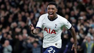 Tottenham Hotspur's Steven Bergwijn celebrates scoring their first goal.(REUTERS) Tottenham Hotspur's Steven Bergwijn celebrates scoring their first goal.(REUTERS)