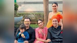 Karisma Kapoor shared a sneak peek of her fam-jam at Armaan Jain and Anissa Malhotra’s wedding. Karisma Kapoor shared a sneak peek of her fam-jam at Armaan Jain and Anissa Malhotra’s wedding.