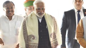 Prime Minister Narendra Modi will visit Assam on Feb 7, his first visit to the state anti-citizenship law protests began in the state in December last year.(Arvind Yadav/HT PHOTO) Prime Minister Narendra Modi will visit Assam on Feb 7, his first visit to the state anti-citizenship law protests began in the state in December last year.(Arvind Yadav/HT PHOTO)
