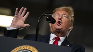 President Donald Trump speaks during a campaign rally at the Wildwoods Convention Center Oceanfront in Wildwood.(AP) President Donald Trump speaks during a campaign rally at the Wildwoods Convention Center Oceanfront in Wildwood.(AP)