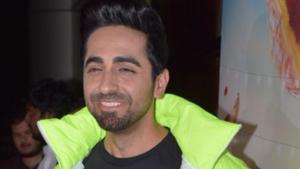 Actor Ayushmann Khurrana at the trailer success party of his upcoming film Shubh Mangal Zyada Savdhan.(IANS) Actor Ayushmann Khurrana at the trailer success party of his upcoming film Shubh Mangal Zyada Savdhan.(IANS)