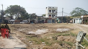 Police pumped water into the protest site to turn slushy and render it useless for protesters.(Sourced) Police pumped water into the protest site to turn slushy and render it useless for protesters.(Sourced)