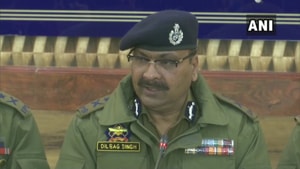 Jammu and Kashmir’s Director general of Police Dilbag Singh at a press conference in Srinagar on Wednesday.(ANI) Jammu and Kashmir’s Director general of Police Dilbag Singh at a press conference in Srinagar on Wednesday.(ANI)