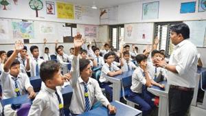 The AAP government would launch a new “Deshbhakti” (patriotism) curriculum from next year to develop a feeling of nationalism among the students.(HT file) The AAP government would launch a new “Deshbhakti” (patriotism) curriculum from next year to develop a feeling of nationalism among the students.(HT file)