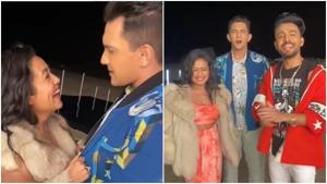 Neha Kakkar and Aditya Narayan were in Goa to shoot a music video. Neha Kakkar and Aditya Narayan were in Goa to shoot a music video.