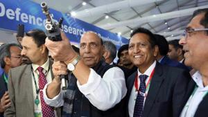 Defence Minister Rajnath Singh said India-US defence ties had now become collaborative.(ANI Photo) Defence Minister Rajnath Singh said India-US defence ties had now become collaborative.(ANI Photo)