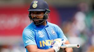 India's Rohit Sharma reacts after losing his wicket.(Action Images via Reuters) India's Rohit Sharma reacts after losing his wicket.(Action Images via Reuters)
