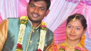Jyothy who got stranded in Wuhan, with her fiance.(Sourced Photo) Jyothy who got stranded in Wuhan, with her fiance.(Sourced Photo)