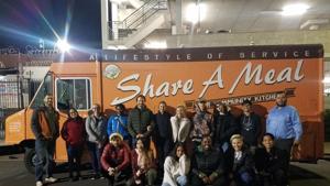 “Share A Meal” truck meets at a different location each week day to cater to the homeless.(Instagram/shareameal) “Share A Meal” truck meets at a different location each week day to cater to the homeless.(Instagram/shareameal)