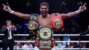 Anthony Joshua celebrates winning his fight against Andy Ruiz Jr.(Action Images via Reuters) Anthony Joshua celebrates winning his fight against Andy Ruiz Jr.(Action Images via Reuters)