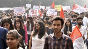 ABVP workers(HT File) ABVP workers(HT File)