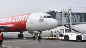 An Air Asia flight has landed with fifteen Kerala students who were stranded in China.(Agency Photo) An Air Asia flight has landed with fifteen Kerala students who were stranded in China.(Agency Photo)