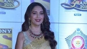 Madhuri Dixit at the Red Carpet of Annual Mumbai Police show Umang 2020.(IANS) Madhuri Dixit at the Red Carpet of Annual Mumbai Police show Umang 2020.(IANS)
