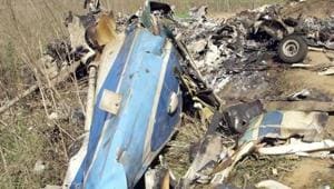 This image taken from video on Monday, Jan. 27, 2020, and provided by the National Transportation Safety Board, shows part of the wreckage of a helicopter crash near Calabasas, Calif.(AP)